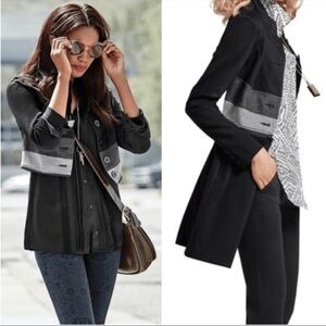 Cabi Love, Carol Osaka Nights Black Gray Convertible Jacket Sz XS Style #3176